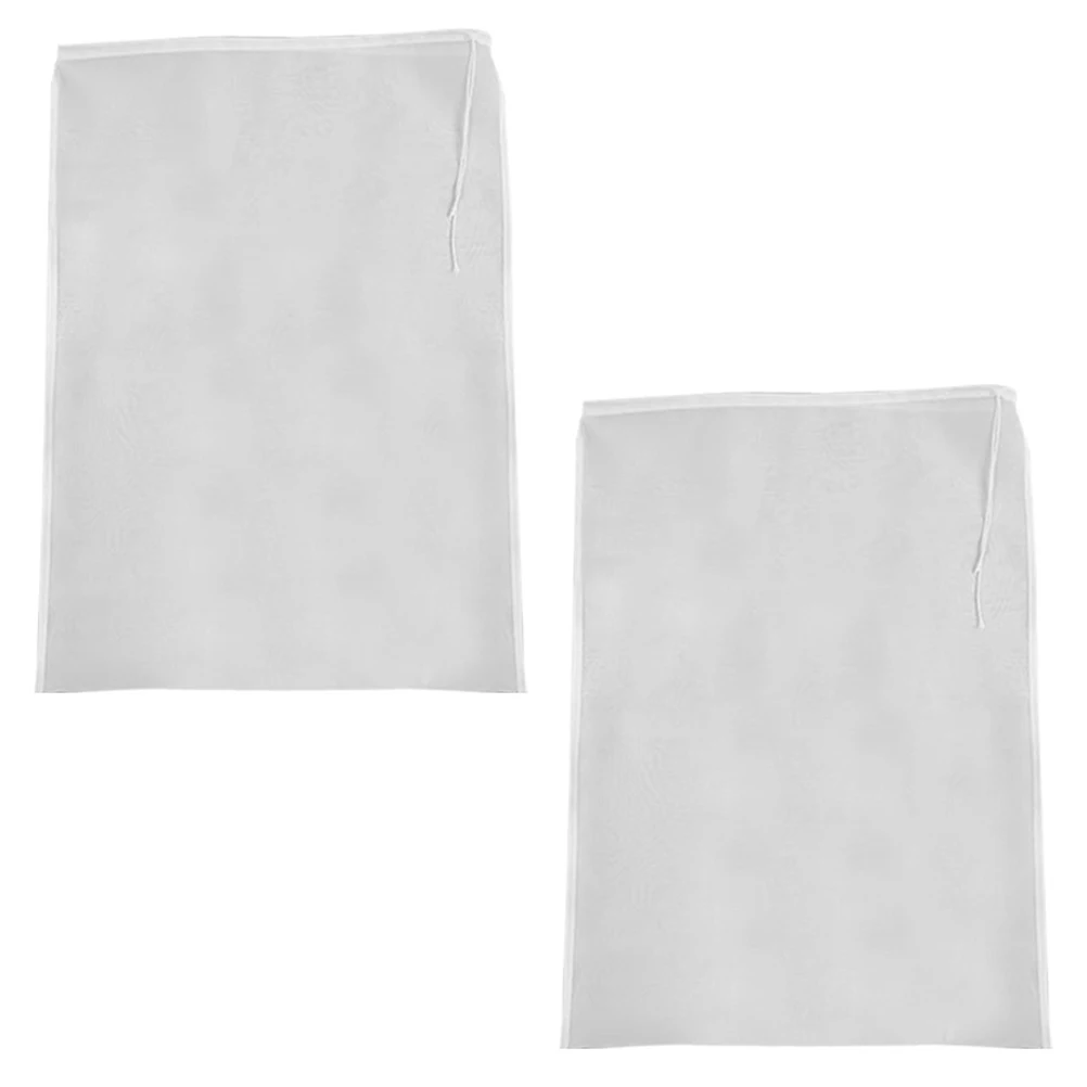 

2pcs Filter Bag Fine Mesh Hygienic Nylon Straining Bags for Cooking Juicing Food Grade Easy Clean Vegetables Travel