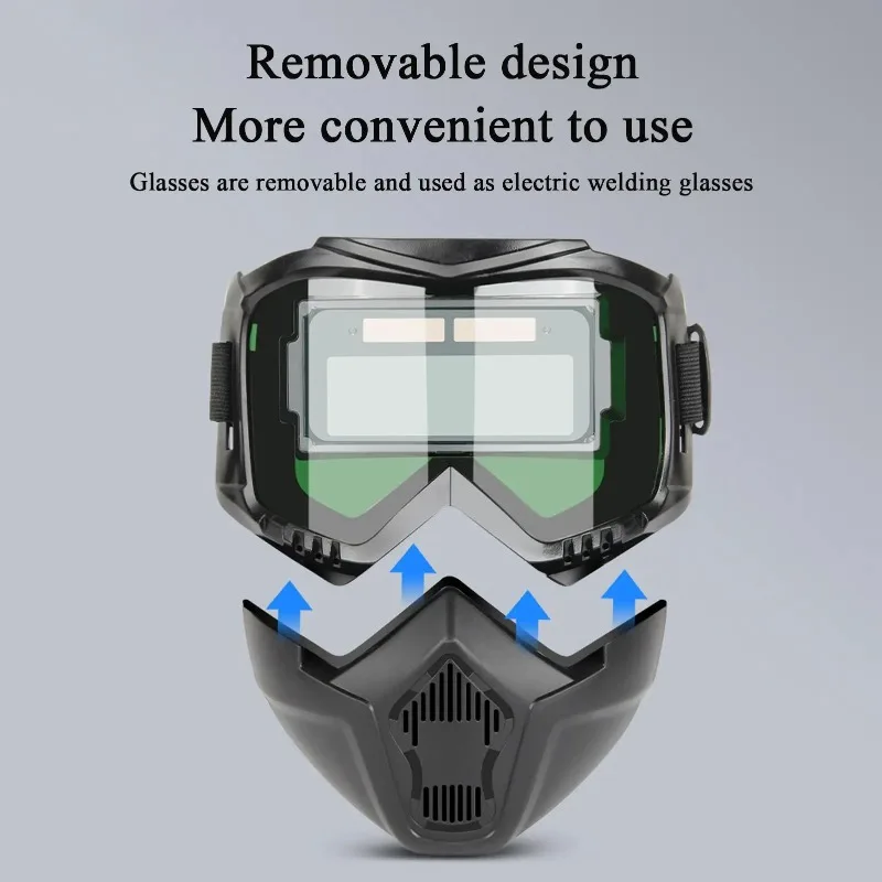 Solar Auto Darkening Welding Glasses Lightweight Welder Goggles Eye Protection Safety Gear for Arc Welding Grinding Cutting Work