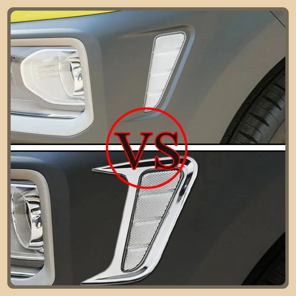 

Car Eyebrow Front Head Side Lamp Cover Light Frame Stick ABS Chrome Trim for Hyundai Kona Encino Kauai 2017 2018 2019 2020 2021