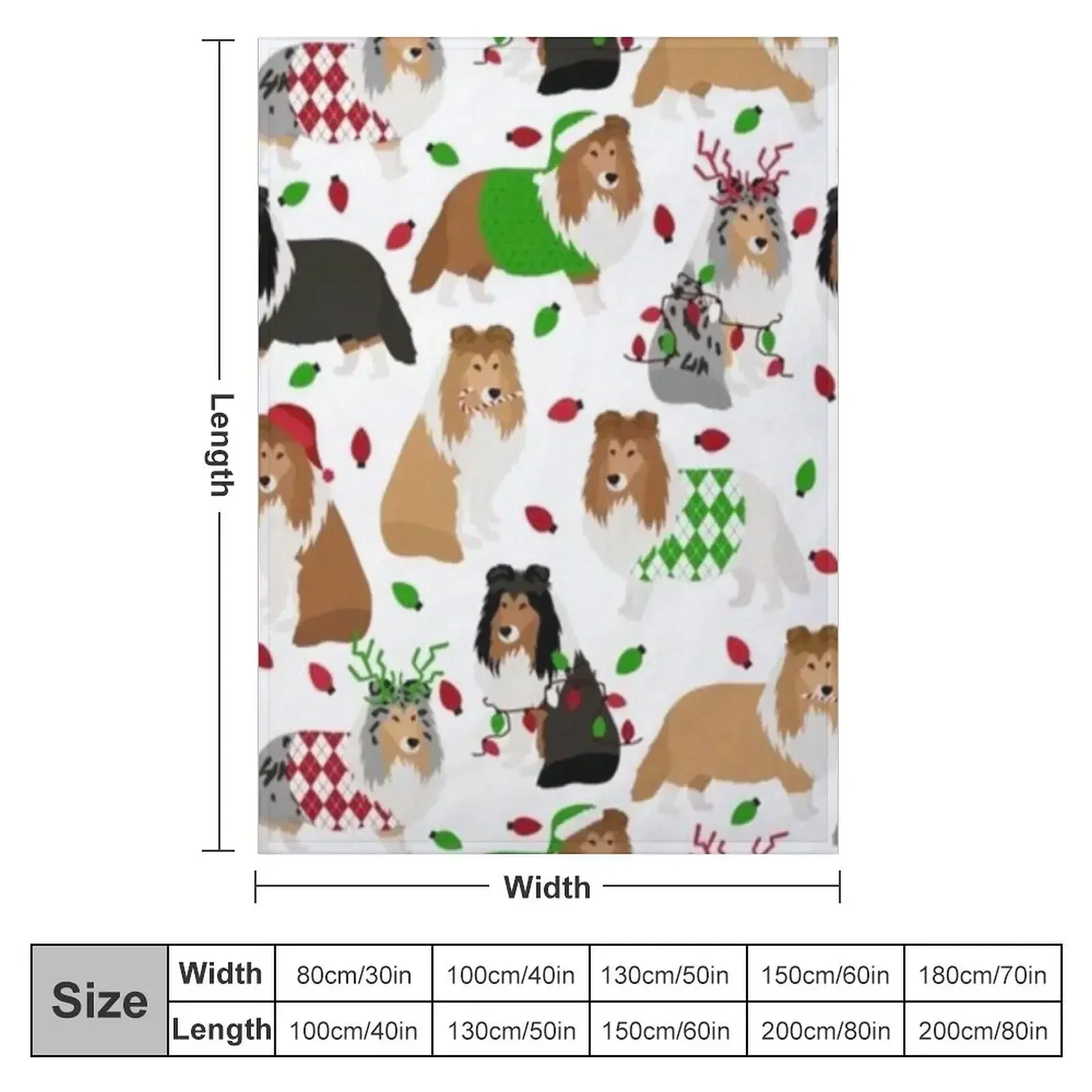 SHELTIE Throw Blanket couch cozy soft plush fuzzy picnic outdoor blanket