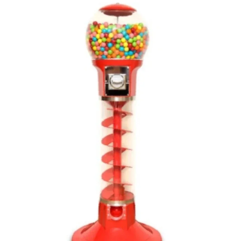 Round Head Spiral Gumball Machine Children's Coin-Operated Capsule Toy Toy Machine Coin-Operated Lottery Toy Amusement Machine