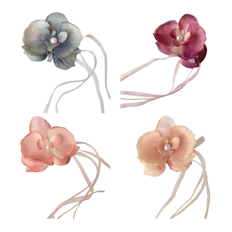 Jepit Rambut Musim Semi Jepit Rambut Klip Cakar Bunga Realistis Alat Bentuk Rambut Wanita