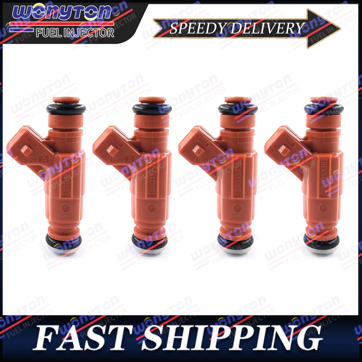 

Set of 4 Brand-new Fuel injectors 0280157153 For Fiat Mobi 2017 Car