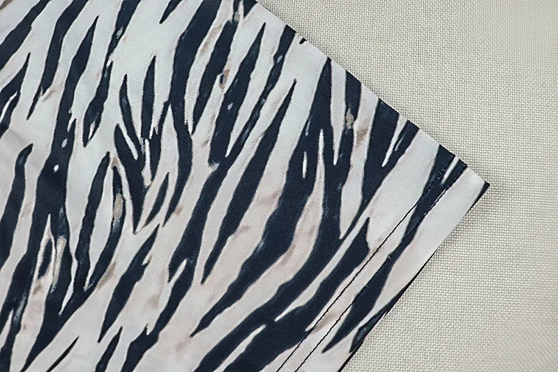 Damen Zebra-Print Bodycon Maxikleid mit Kreuzträgern, Neckholder, Ärmellos, Rückenfrei, Figurbetont, Langes Partykleid, Nachtclub-Streetwear – Detail 15
