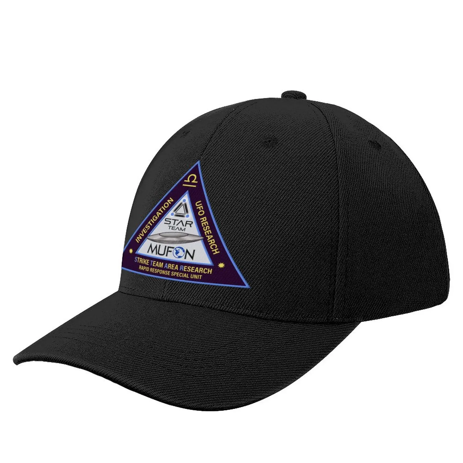 

MUFON (Mutual UFO Network) Triangular Star Team Patch Artwork Baseball Cap Sunscreen Gentleman Hat Hats For Women Men's