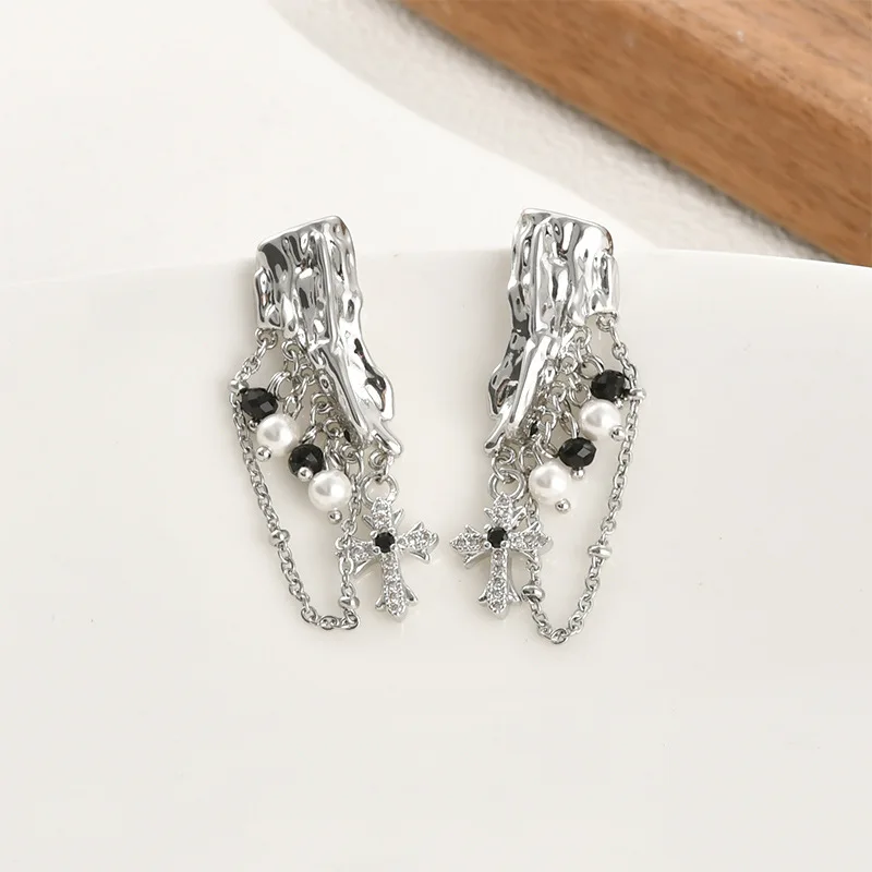 Copper-plated 14k Gold Color Special-shaped Branches Multi-hanging Stud Earrings DIY Handmade Earrings Accessories Materials
