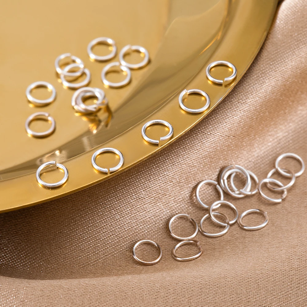 30Pcs 925 Sterling Silver Open Jump Rings 3-6mm Split Ring for DIY Earrings Bracelet Jewelry Craft Making Connector Findings