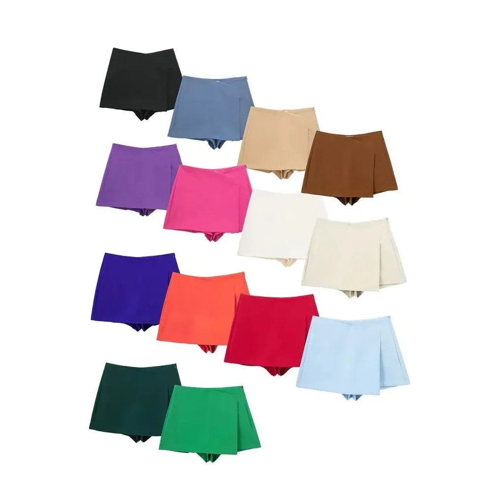 

Willela Women's Faion Asymmetrical Side Zipper Skirt Elastic Waist PU Fabric Ladies Premium Jeans Winter Collection