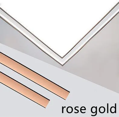 5 meter gouden tape zelfklevende spiegel muursticker waterdichte PVC decoratielijn voor achtergrond muurmeubilair decorsticker