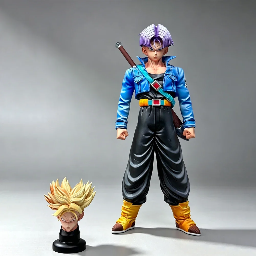 YS Trunks Anime Dragon Ball Z Figure Future Double Head Sculpt Action Figures 31cm/12.2inch Collection Model Toy for Gifts