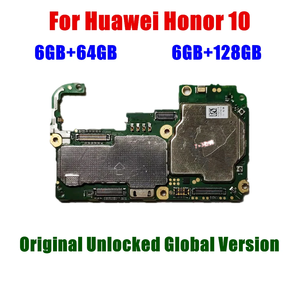 

Full Working For Huawei Honor 10 Motherboard 6G+64G 6+128G 100% Unlocked Logic Board Mainboard