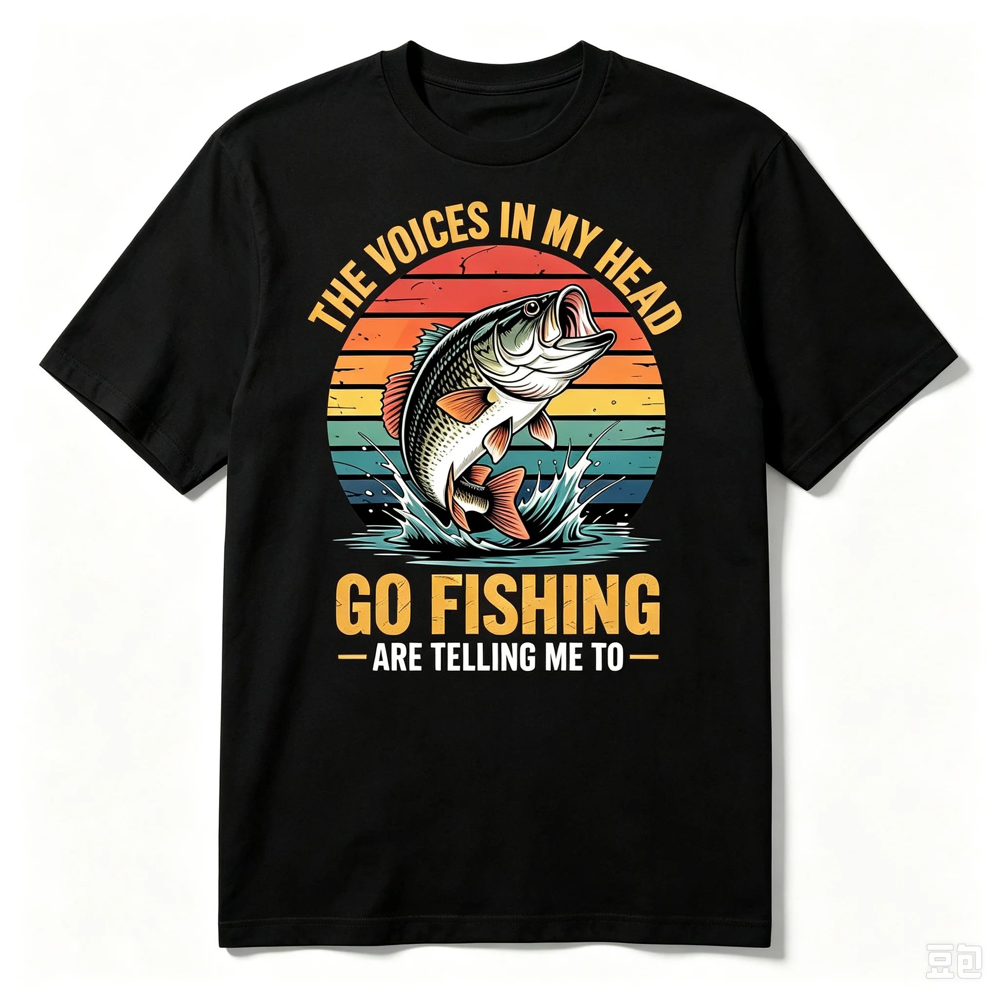 Men White T-Shirt Funny Hip Hop Red Fish Printed Graphic Tee Camo Hat Sunglasses Top for Angler Summer Casual Wear