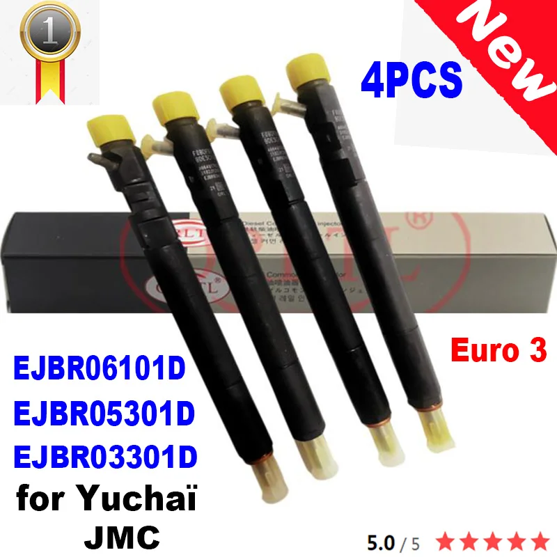 for JMC Euro 3 EJBR03301D Diessel YUCHAI EJBR05301D EJBR06101D High Performance Injector 4PCS /LOT