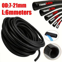 Length 6Meters, OD7/10/13/15/18/21mm, Flame Retardant Wire Loom High Temperature Cable Conduit Split Cable Sleeves Split Wire