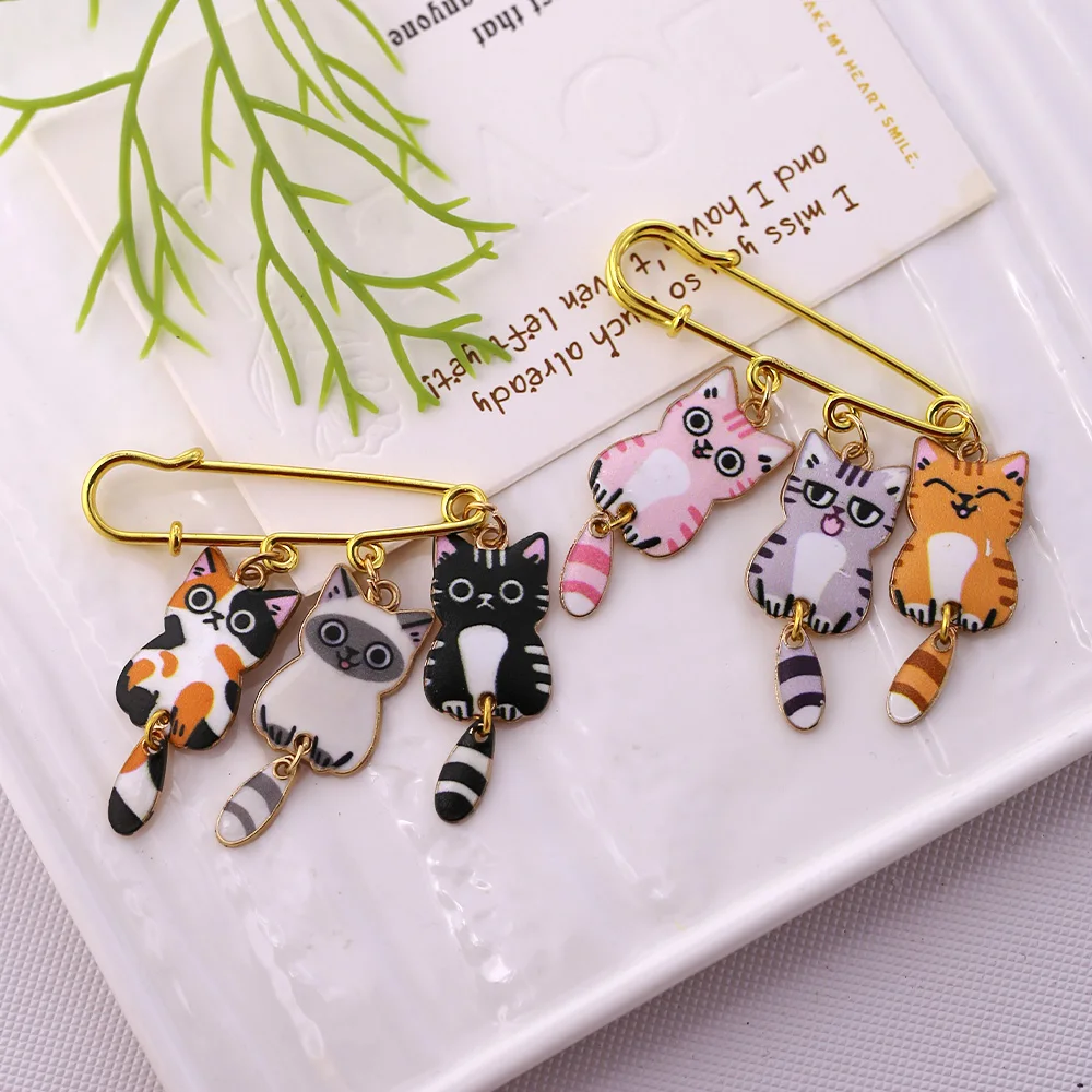 2025 hot selling new AliExpress cute, mischievous, personalized and exquisite cat brooch gift