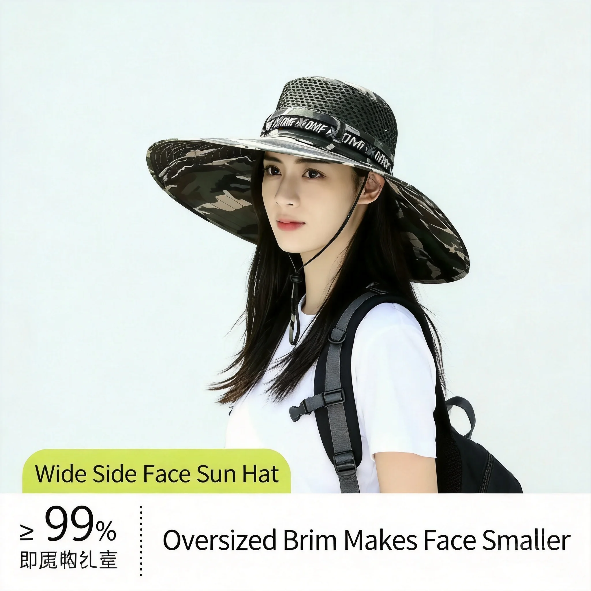 Extra Wide Brim Bucket Hat 100% Cotton Breathable Mesh Uv Protection Sun Hat For Men Women Outdoor Fishing Hiking Multi Colors