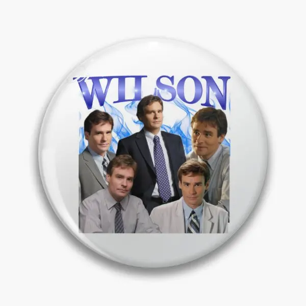 Dr Wilson House Md Blue Flames  Soft Button Pin Lapel Pin Brooch Clothes Jewelry Badge Decor Funny Hat Metal Cartoon Women Lover