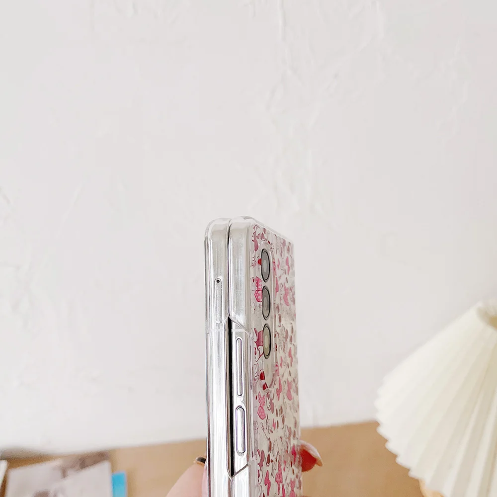 เคสโทรศัพท์ลายการ์ตูนน่ารักกราฟฟิตีน่ารักลายมิกกี้มินเน่ชัดเจนป้องกันการตกสำหรับซัมซุง zfold 3 4 5 Zzfold4/5/6ดิสนีย์เคสที่น่ารัก