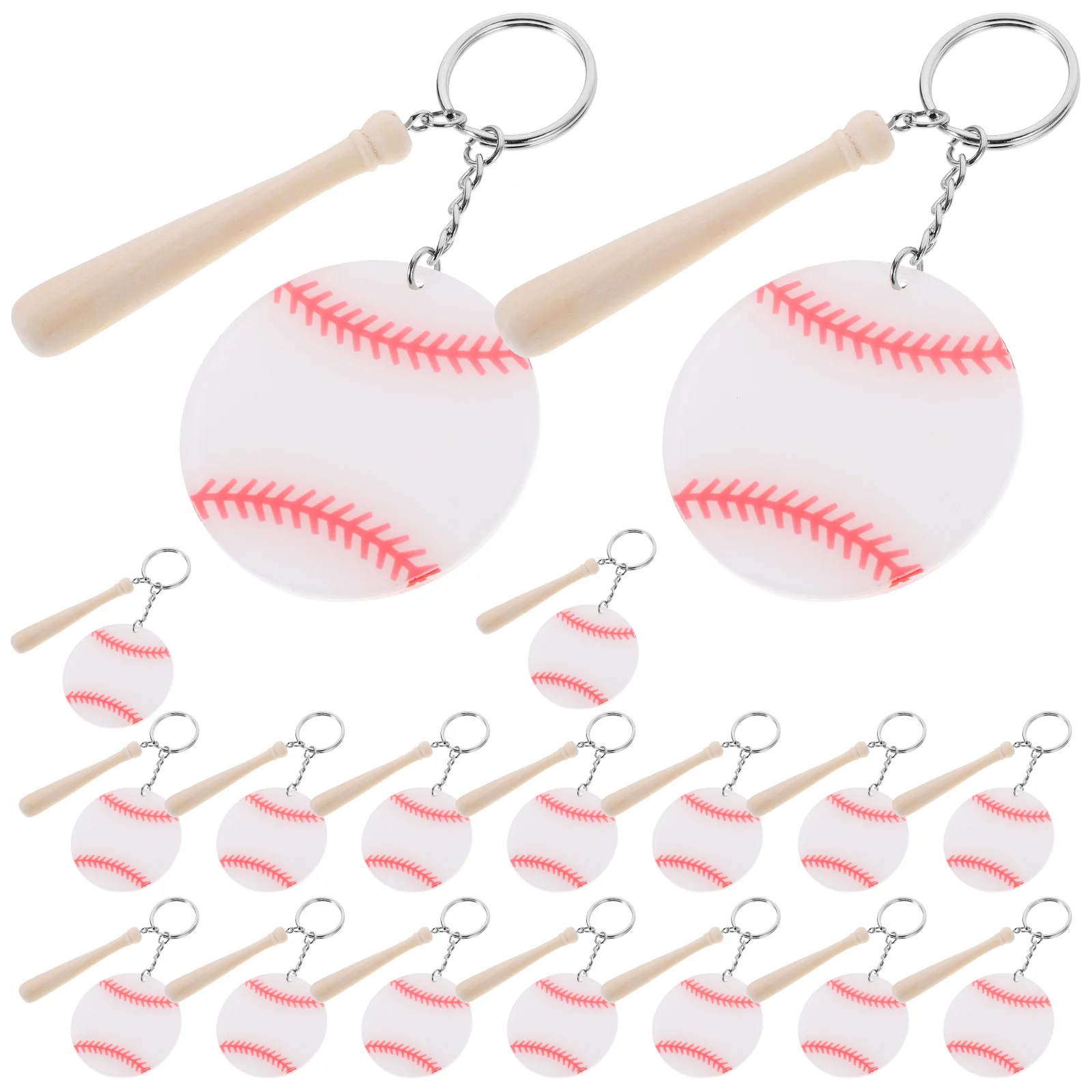 

18 Pcs Baseball Keychain Bulk Backpack for Bag Metal Charms Handbags Keychains Miss