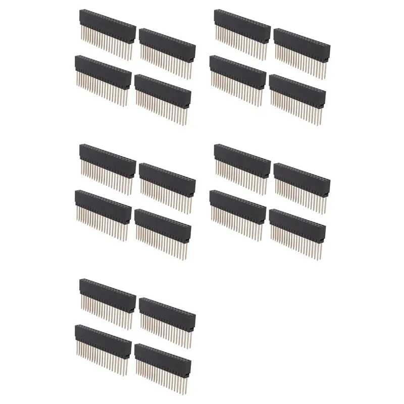A33T-2 X 20(40 Pin) Stacking Header For Raspberry Pi A+/B+/Pi 2/Pi 3 Extra Tall Header (Pack Of 20)