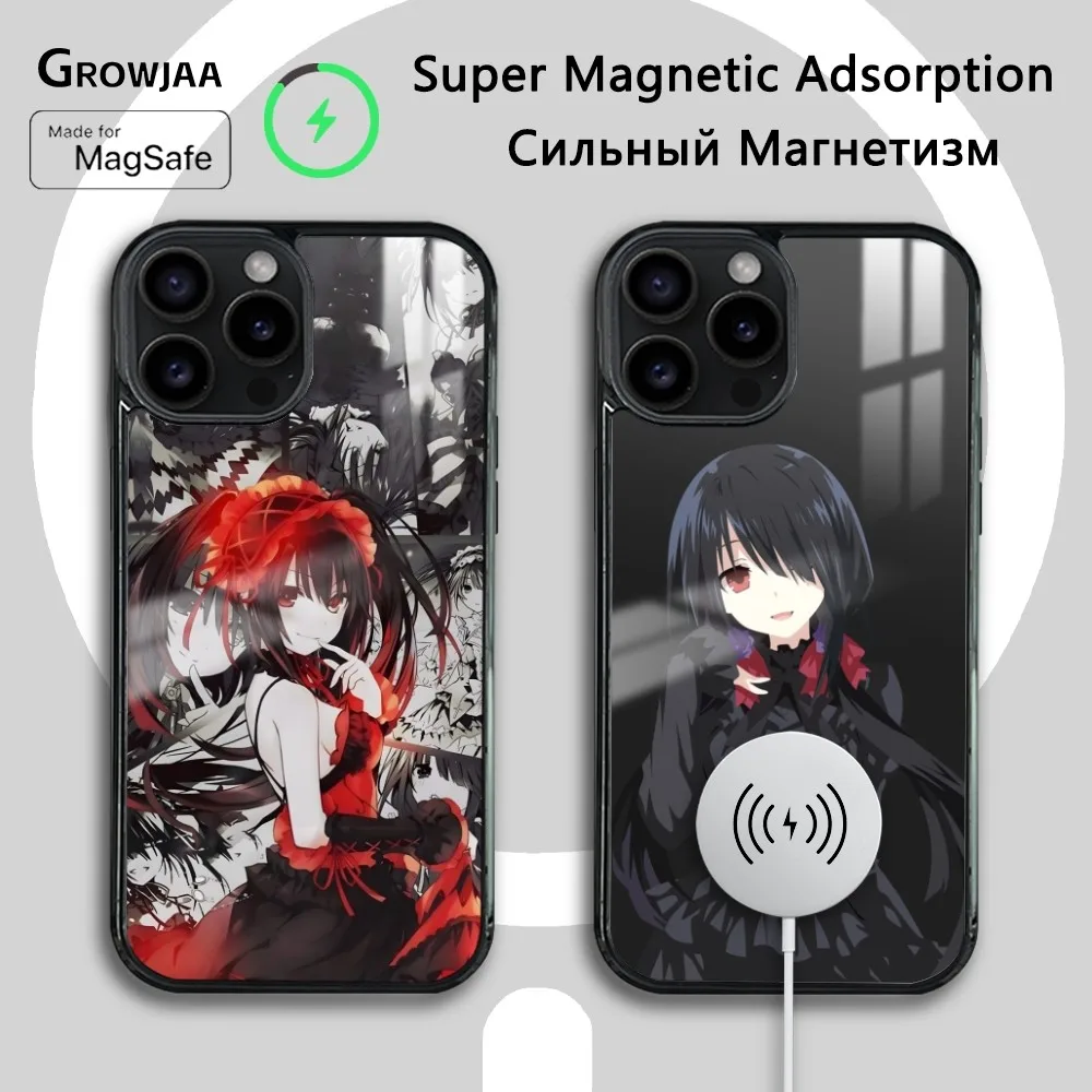 

Tokisaki Kurumi Date A Live Phone Case For iPhone 16 15 14 13 12 11 Pro Max Plus Mini Magsafe Mirror Wireless Magnetic Cover