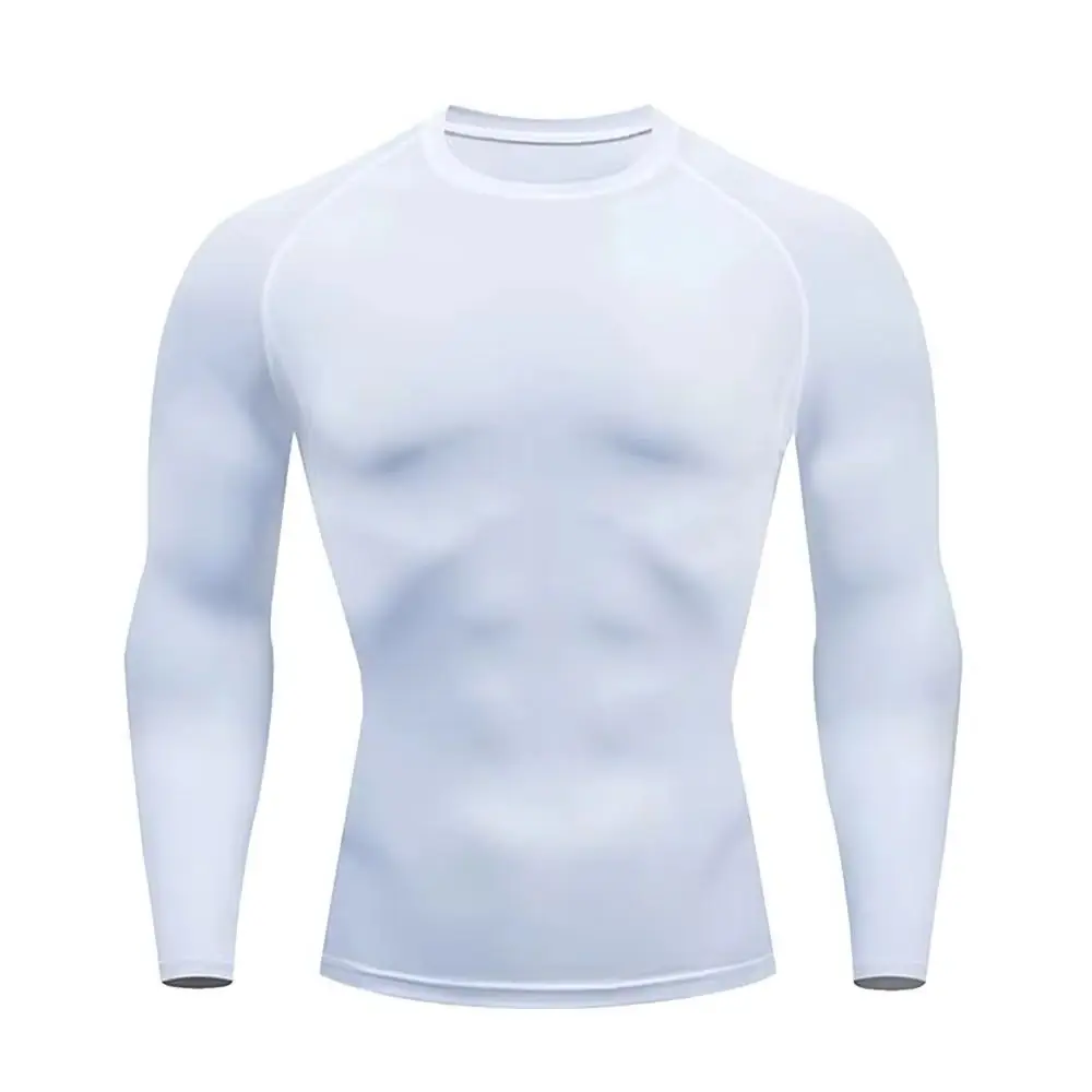 2025 New Men's Compression Shirt Men Fitness Long Sleeve Running Shirt Man Gym Under T Shirt Football Jersey Sportswear Tights