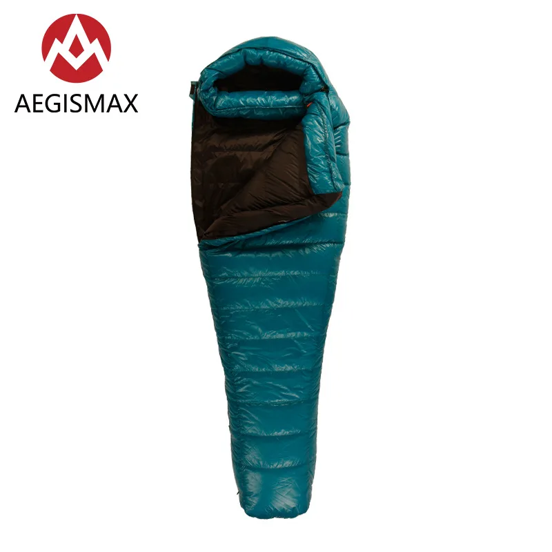 AEGISMAX M3 800FP Goose Down Sleeping Bag Mummy 550g  Splicing Outdoor Hiking Unisex 23℉~32℉ Warm Waterproof Windproof