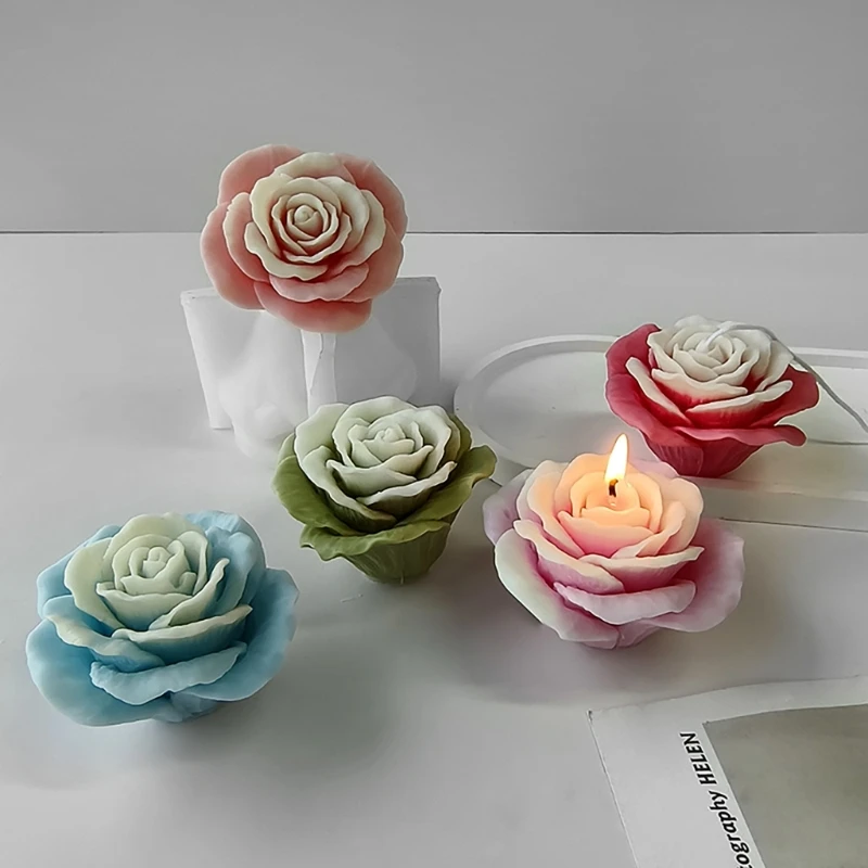 Flexible Silicone Mold for DIY Flower Candles Beautiful Candles