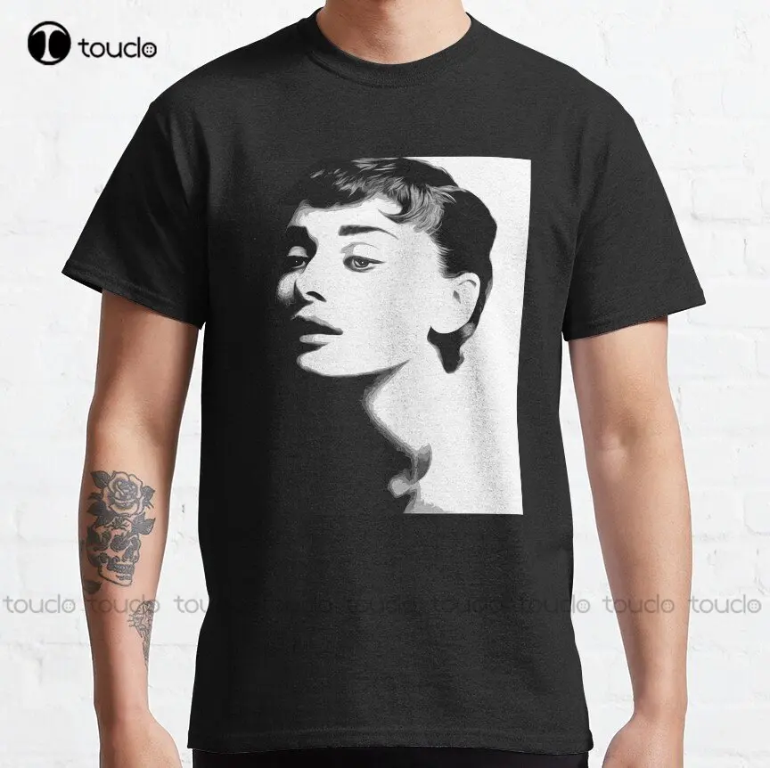 Audrey Hepburn #8 Classic T-Shirt Custom Aldult Teen Unisex Digital Printing Tee Shirts Funny Art Streetwear Cartoon Tee Xs-5Xl