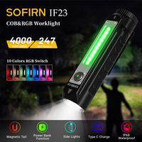 Sofirn IF23 Flashlights 4000lm Spotlight Floodlight Color 3 Types Bright Side Lamp Magnetic Tail Type C 21700 Rechargeable Torch