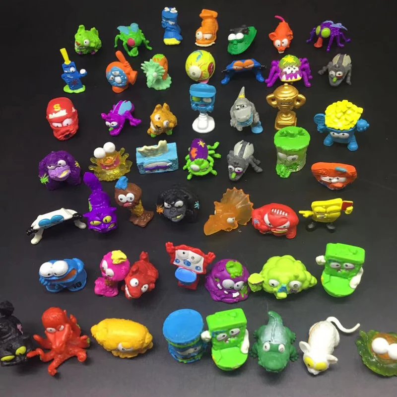 

10Pcs Original Trash Figure Pack Grossery Rotten Bin Gang Monster Fossil Animal Food Figure Collect Model Toy Gift For Child