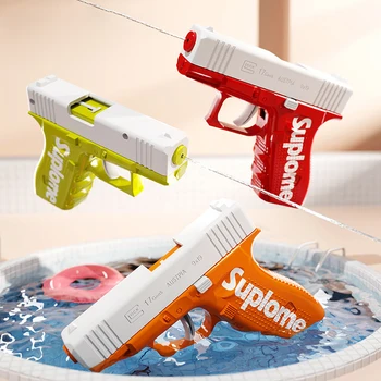 Summer Water Gun Fighting Water Battle Toy Hiding Water Beach Playing Water Interaction Playing Water Swimming Pool