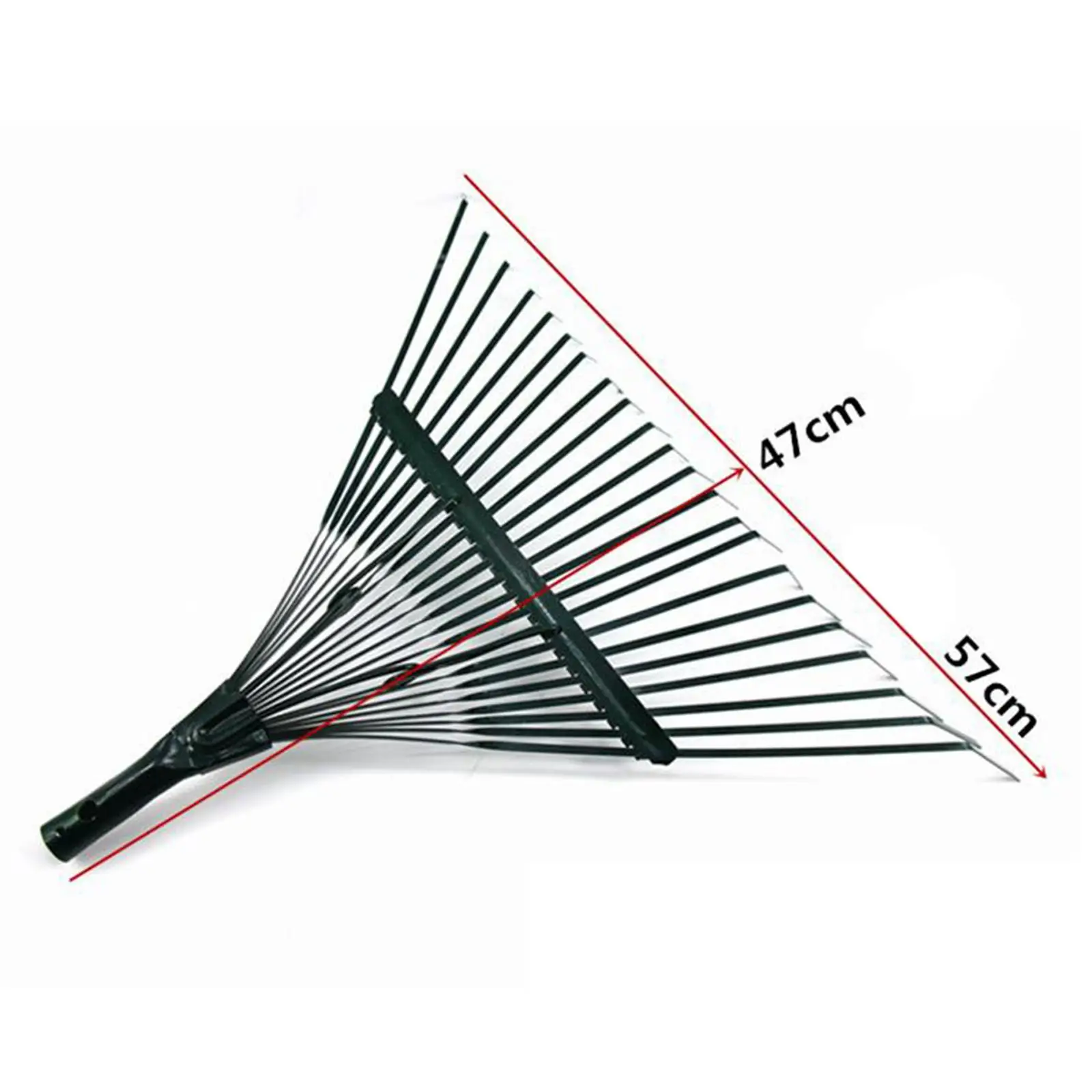 مشط حديقة بتصميم خفيف الوزن، أداة حديقة من الفولاذ عالي الكربون لتنظيف الفناء