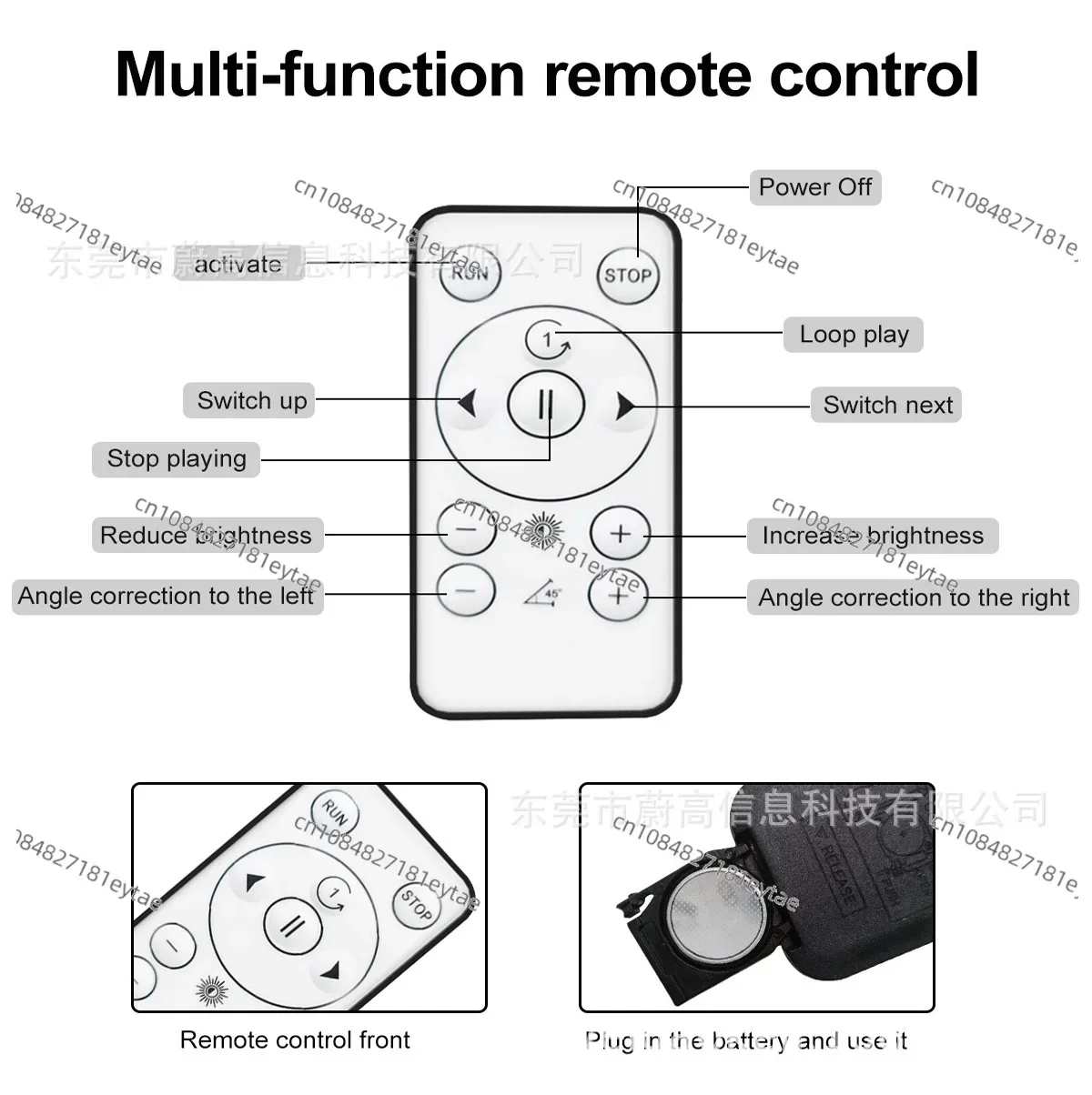 3D holographic projector 244LED three-dimensional rotating floating aerial imaging fan screen wall-mounted advertising machine