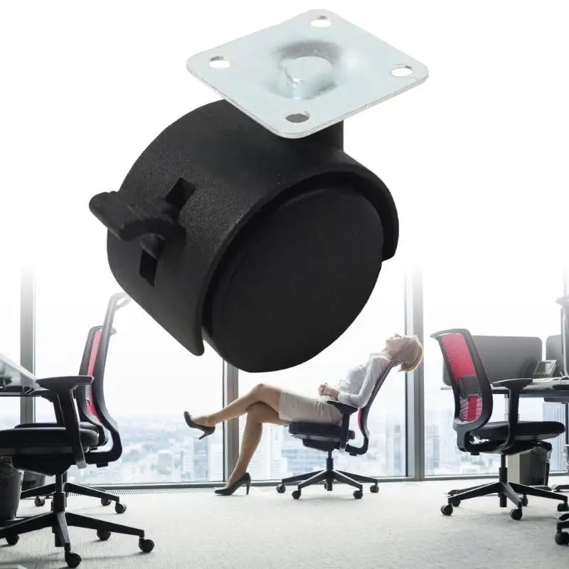 عجلات منخفضة التحمل للأثاث المنزلي والمكتبي مع ميزة الفرامل #3