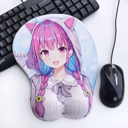 3d dywan podkładka pod mysz Minato Aqua Hololive Kawaii podpórka pod nadgarstek klawiatura dziewczyna Anime podkładki pod mysz śliczny wirtualny kotwica stolik na laptopa