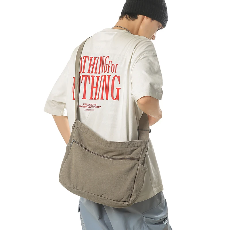 

Big Canvas Women's Bag Fashion Shoulder Cross Bag Vintage Eco Bag Korean Messenger Bag Y2K Satchels Shopper Handbags Ins Mailbag