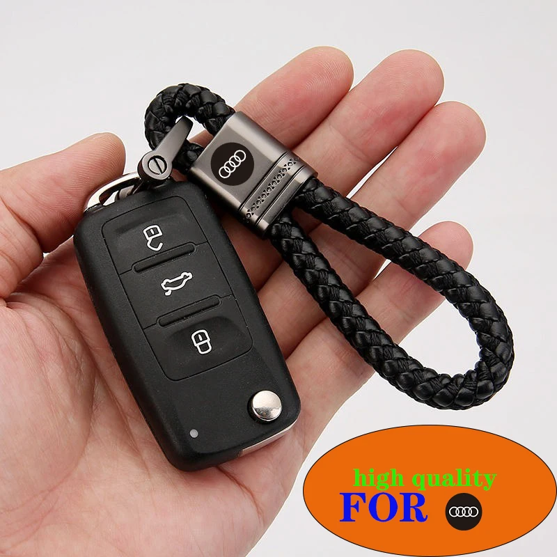 

Leather Car Keychain Key Rings Pendant Holder For Audi A4 B5 B6 B7 8P 8V 8L A5 C7 4F A8 Q2 Q7 RS3 RS4 RS5 RS6 TT 4L R8