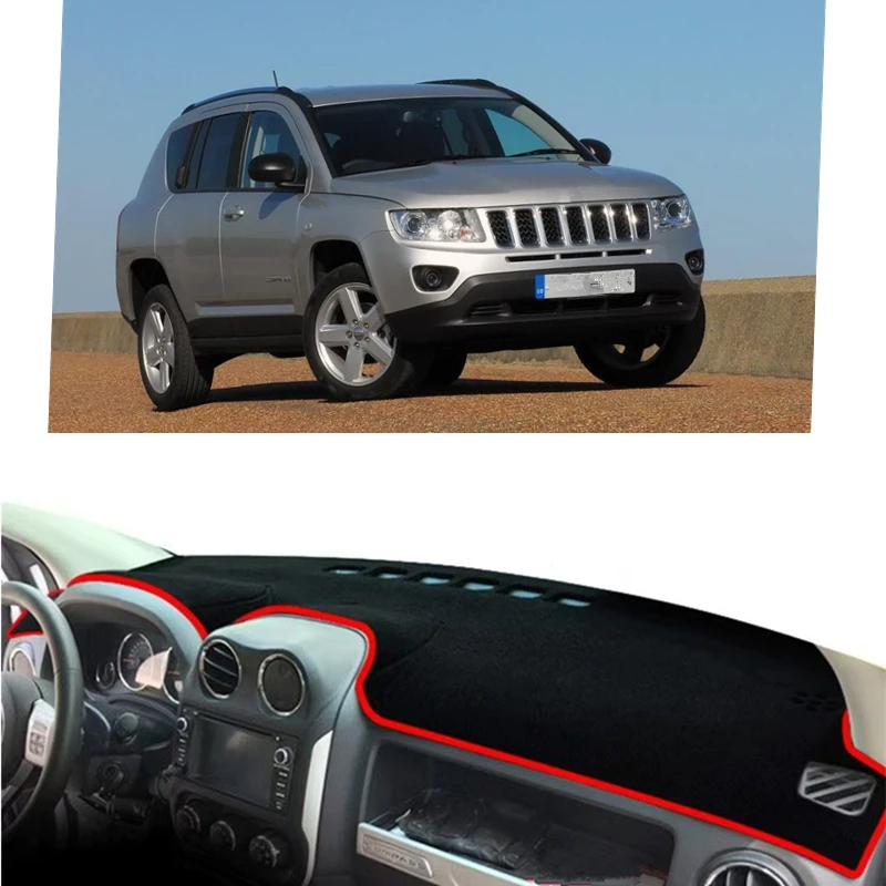 Car Accessories For Jeep Compass MK49 Patriot 2011-2017 Dashmat Dashboard Cover Mat Anti-UV Dash Board Sunshade Carpet Protector