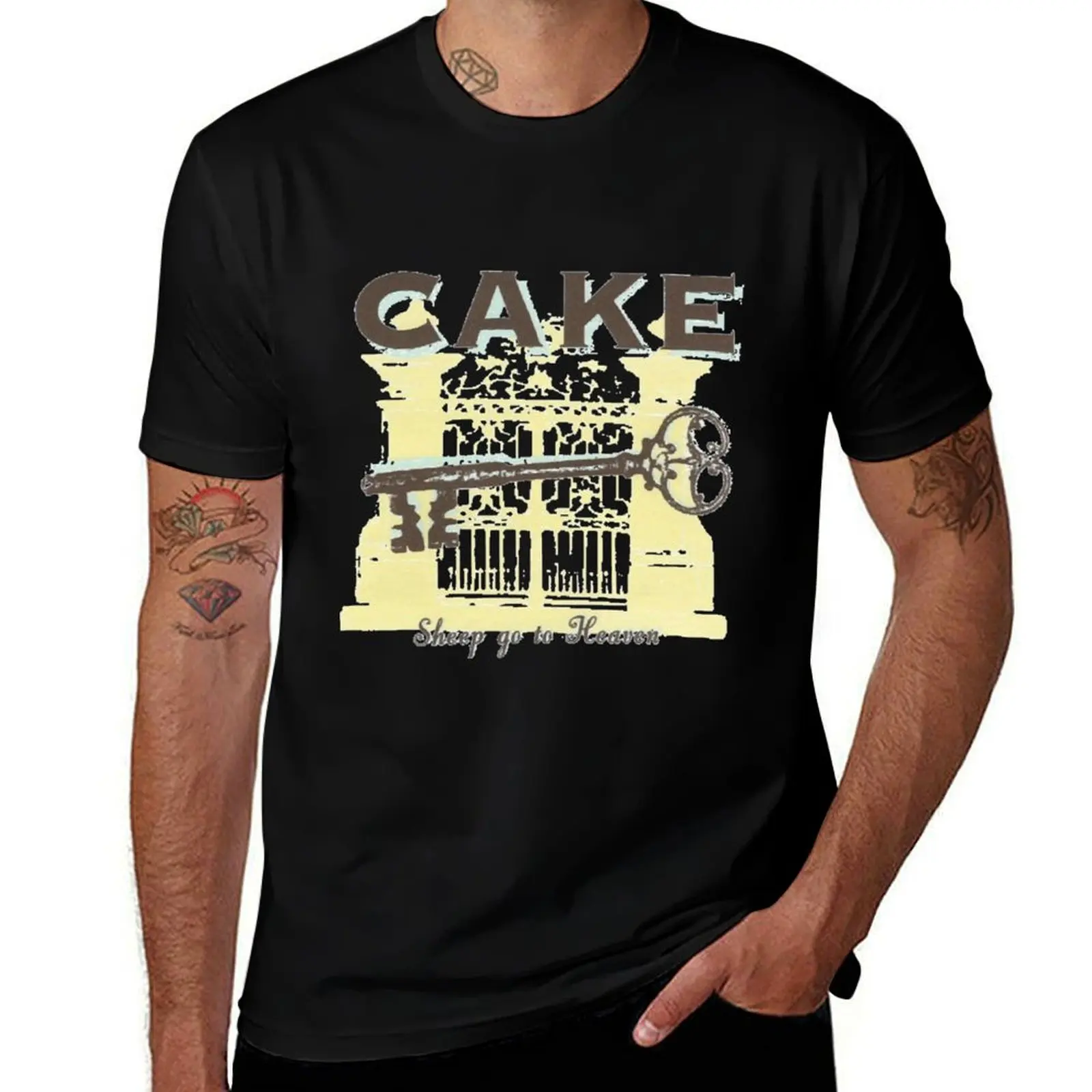 Cake sheep go to heaven T-Shirt Casual Basic Short Sleeve T-Shirt