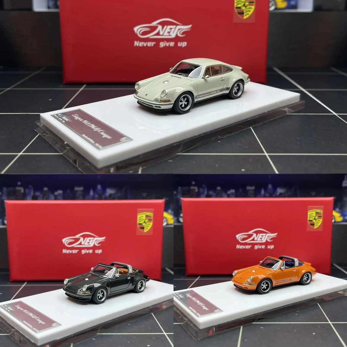 

Diecast NEY 1:64 Scale Limited Edition Porsche 911 Singer 964 Coupe Resin Car Model Collectible Gift Souvenir Display Ornament