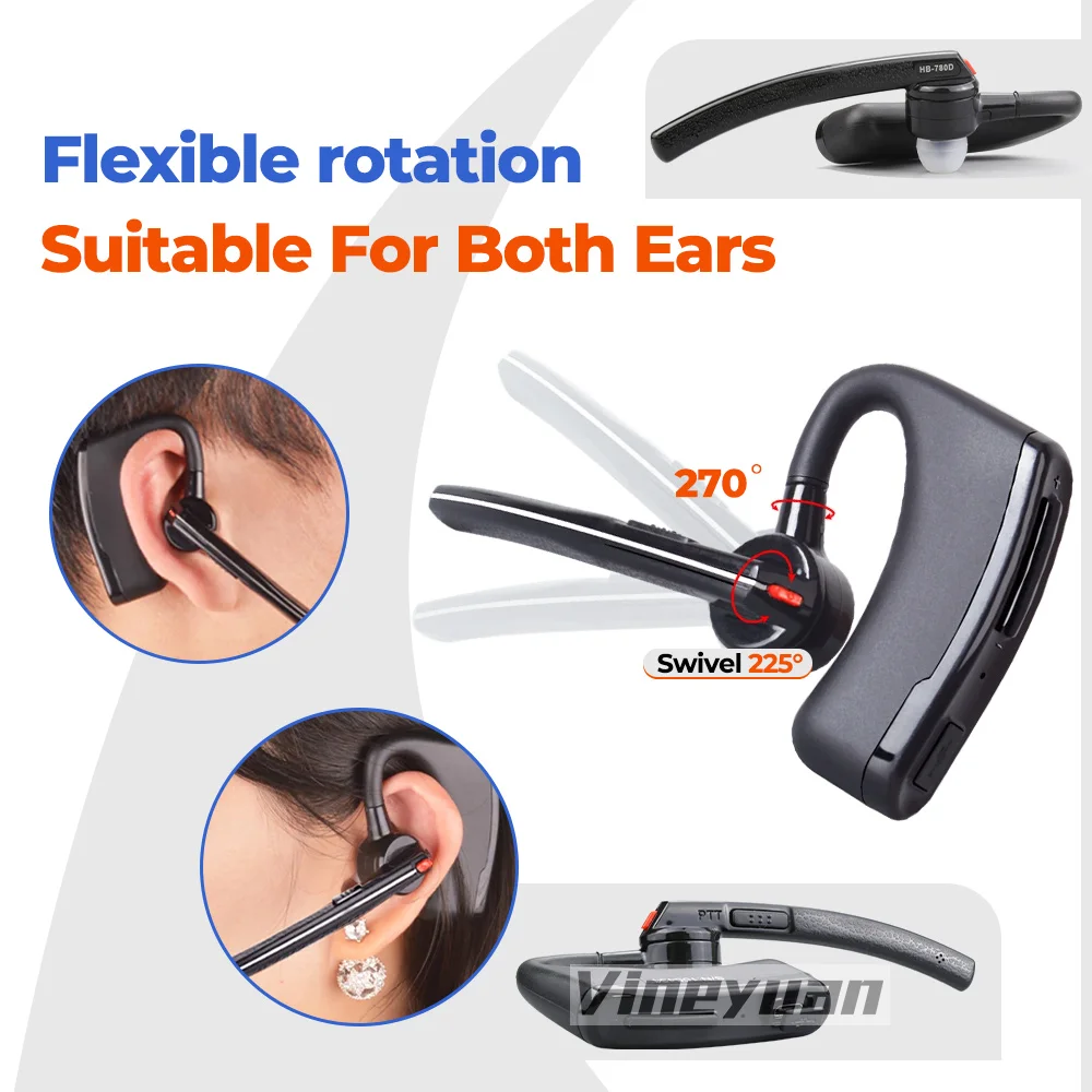 NEW Wireless Walkie Talkie Bluetooth Ptt Headset Earpiece For KENWOOD  Microphone Headset Adapter Baofeng UV-5R UV-82 Earphone