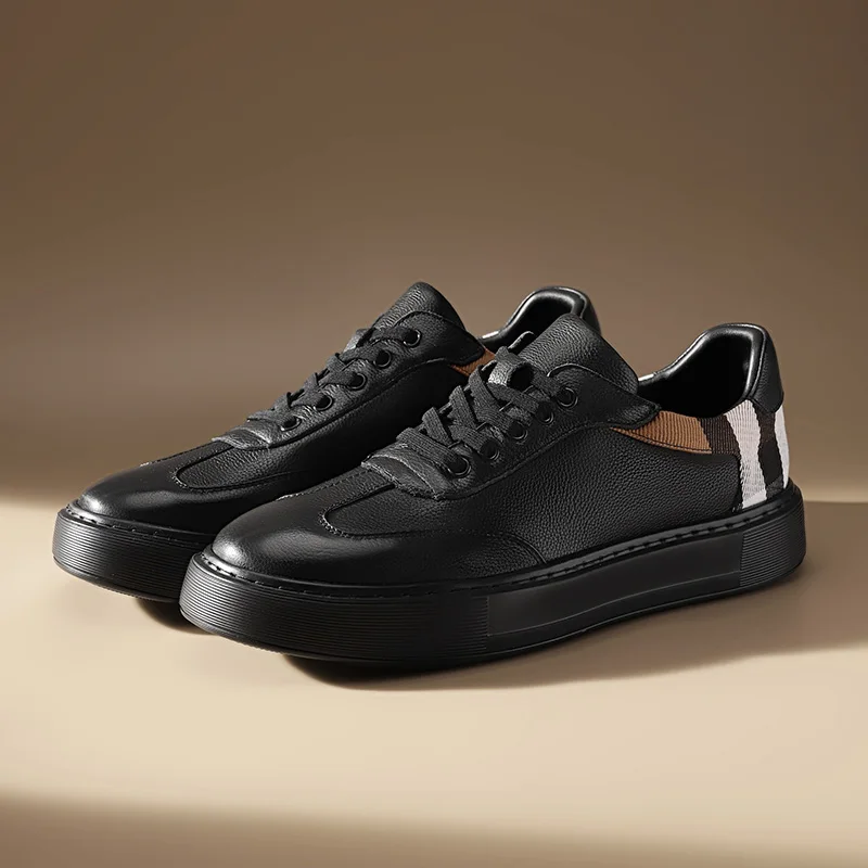 

VIPOL Высококачественная мужская повседневная кожаная обувь из воловьей кожи и новая уличная однотонная дышащая спортивная обувь