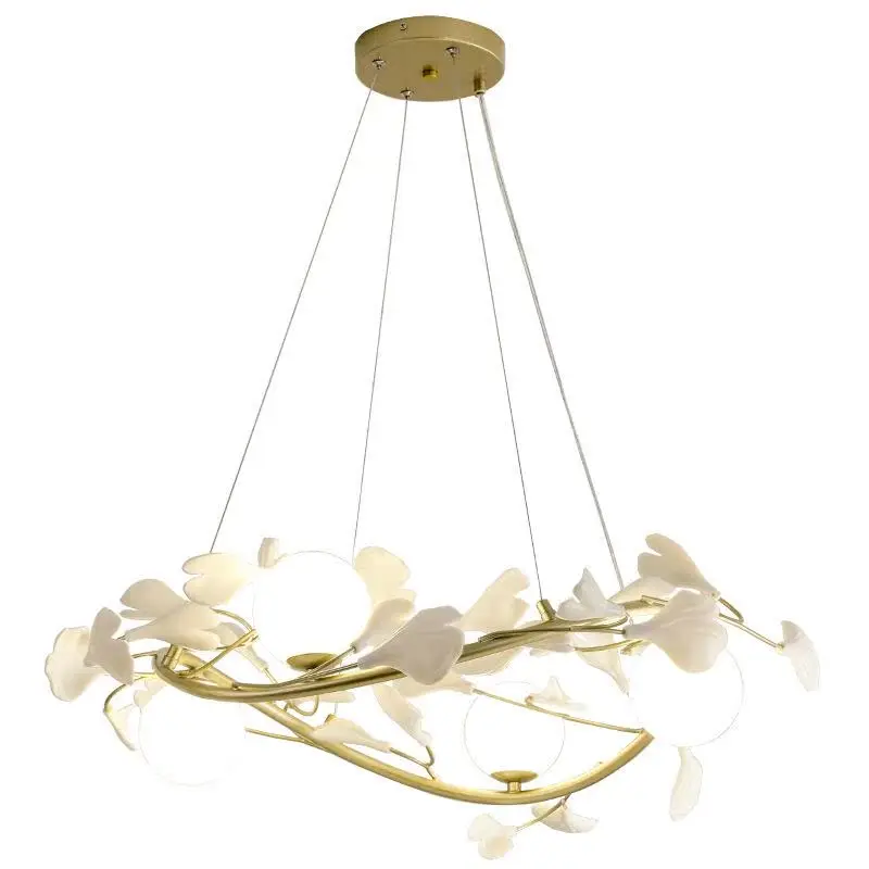 Minimalist Creative Petal Chandelier Suitable for G9 Decorative Lights in Restaurants Corridors Bars Living Rooms Bedrooms Etc