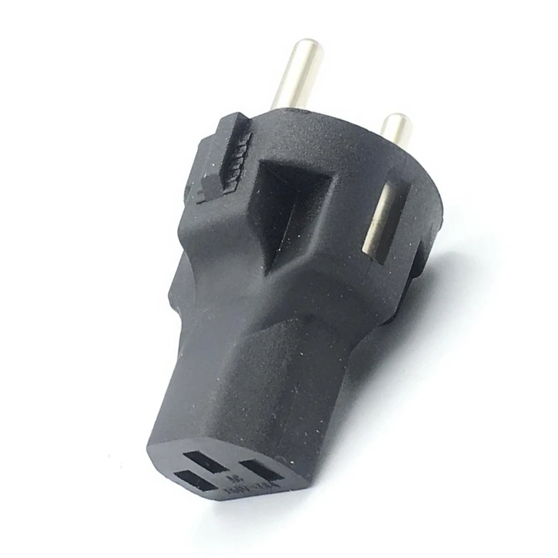 EU to IEC320 C13 Power Adapter,EU Male to IEC320 C13 Female AC Plug,EU(4.8MM) 2 Pin to PDU/UPS Conversion Plug,10A 250V