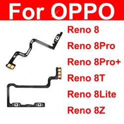 Power Volume Flex For OPPO Reno 8 8 Pro Plus 8T 8Lite 8Z 4G 5G On OFF Power Volume Key Side Button Flex Cable Replacement