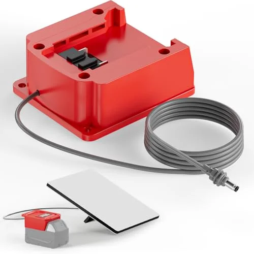 Battery Adapter Compatible with Starlink Mini Dish, Compatible with Milwaukee 18V Battery, 3.3Ft 18AWG DC Power Cable Power