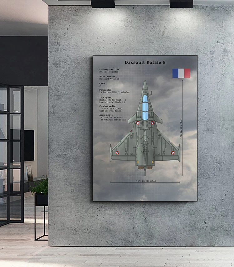 Warplanes F-22A Raptor FA 18C Hornet Poster Print Canvas Art Pictures Home for Living Room Bedroom Wall Decor Frameless Painting