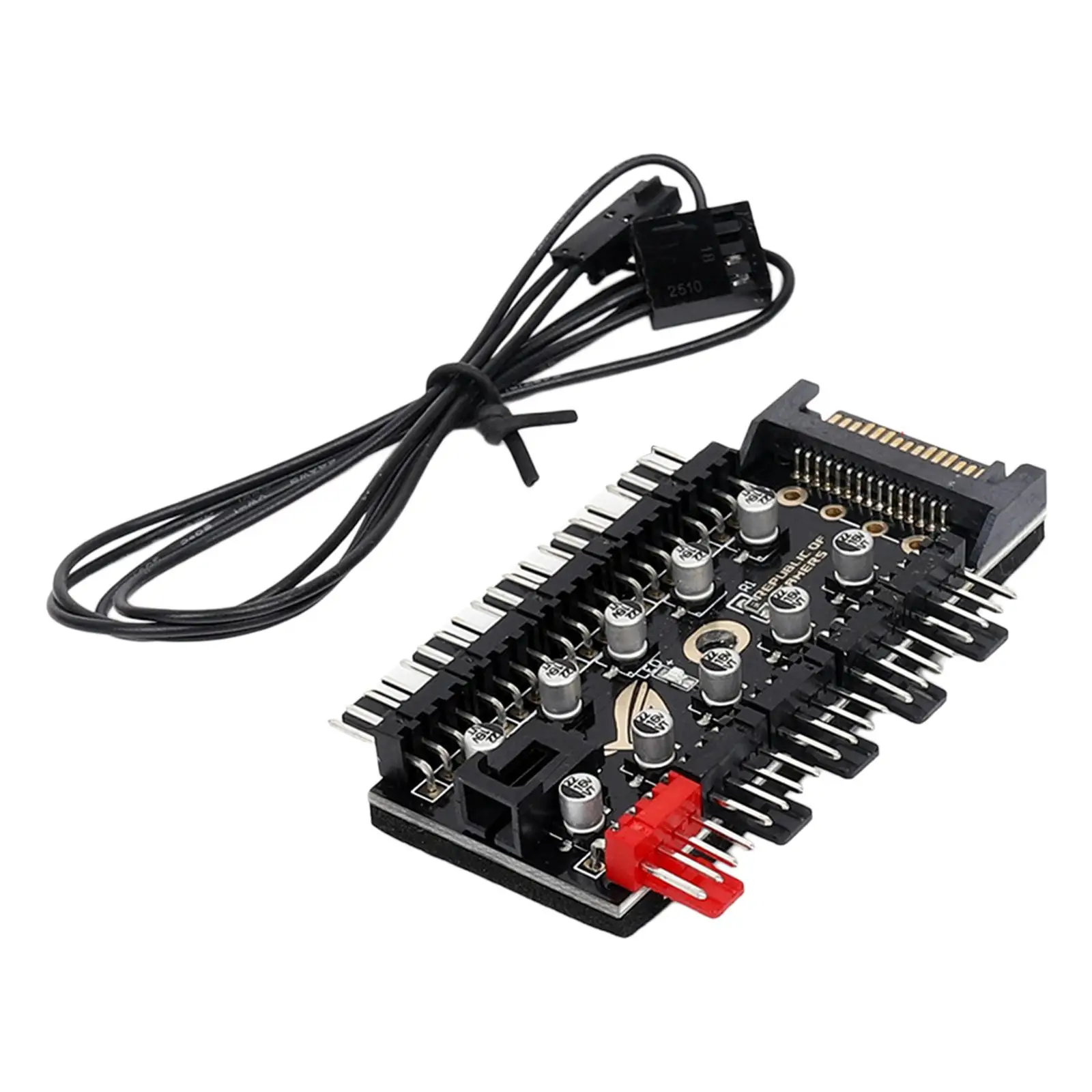 6x 1 to 10 Pin PWM Cooler Splitter Extension Socket 12V Power Supply