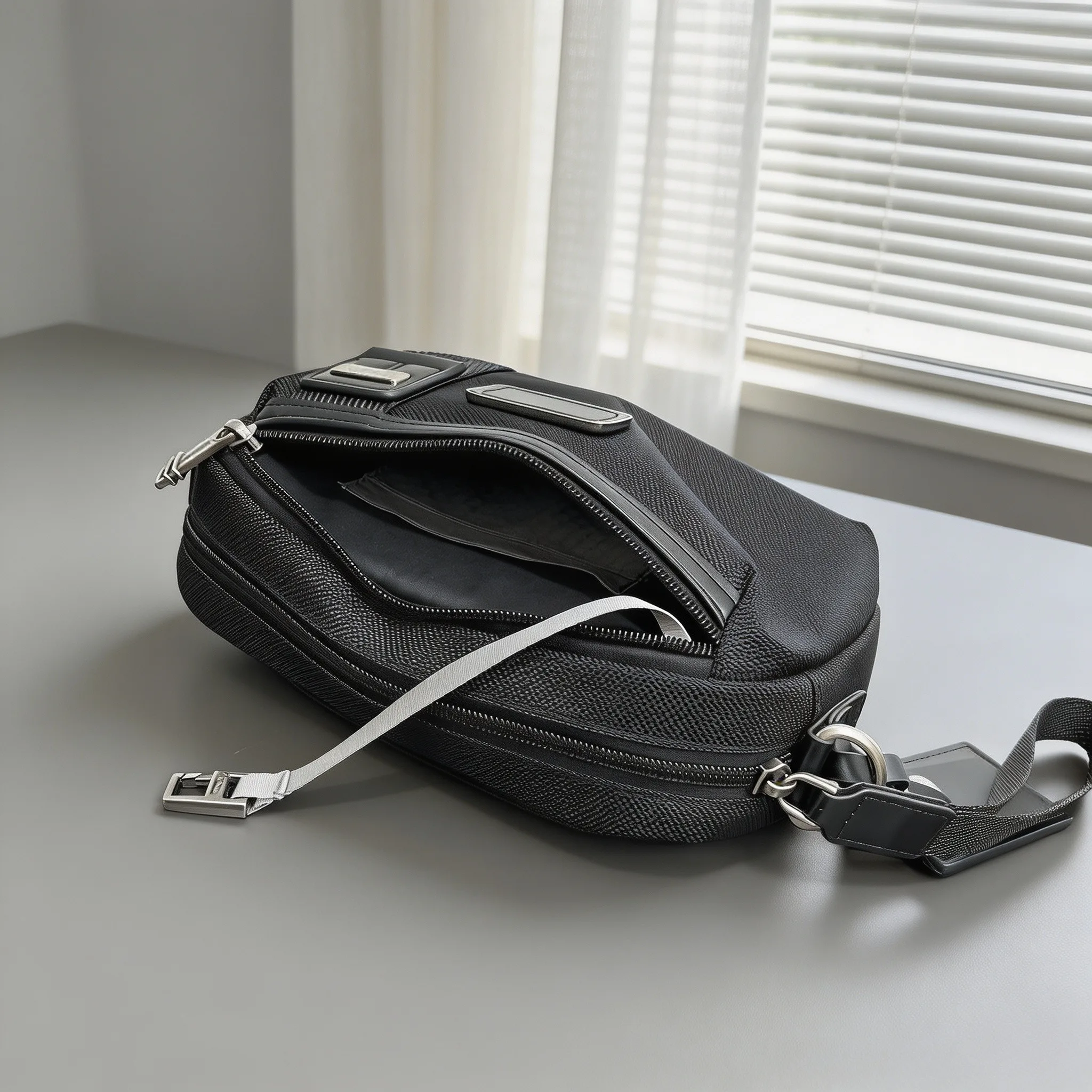 Convertible Men Clutch Crossbody Bag, Ballistic Nylon Trendy Hand Purse with Detachable Shoulder Strap view 5